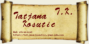 Tatjana Košutić vizit kartica